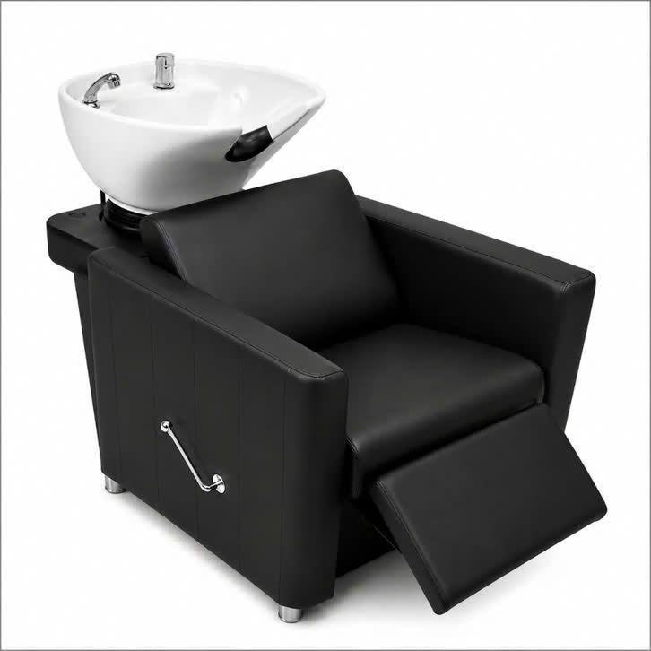 Wasunit Lumora White Basin Professionele met Zwarte Wasbak, Huis en Inrichting, Stoelen, Leer, Zwart, Nieuw, Ophalen of Verzenden