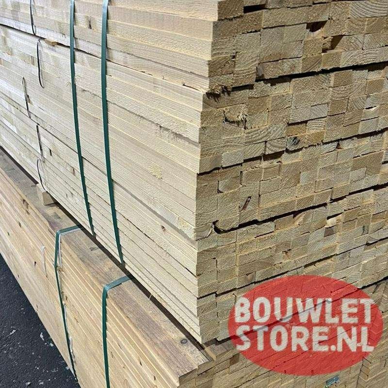 Vuren latten | panlat plafondlat | geegaliseerd | 22x42mm, Doe-het-zelf en Verbouw, Hout en Planken, Minder dan 25 mm, Overige typen