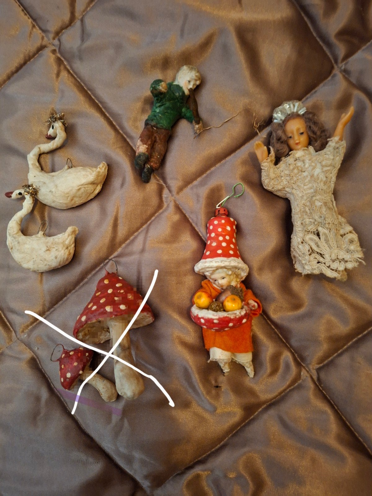 Wattenpopjes en paddestoelen decoratie set, Ophalen of Verzenden