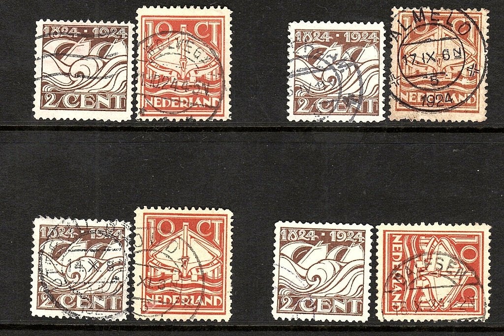 4 maal nvph 139-140 reddingswezen 1924 gebruikt zie scan180, Postzegels en Munten, Ophalen of Verzenden, T/m 1940, Gestempeld