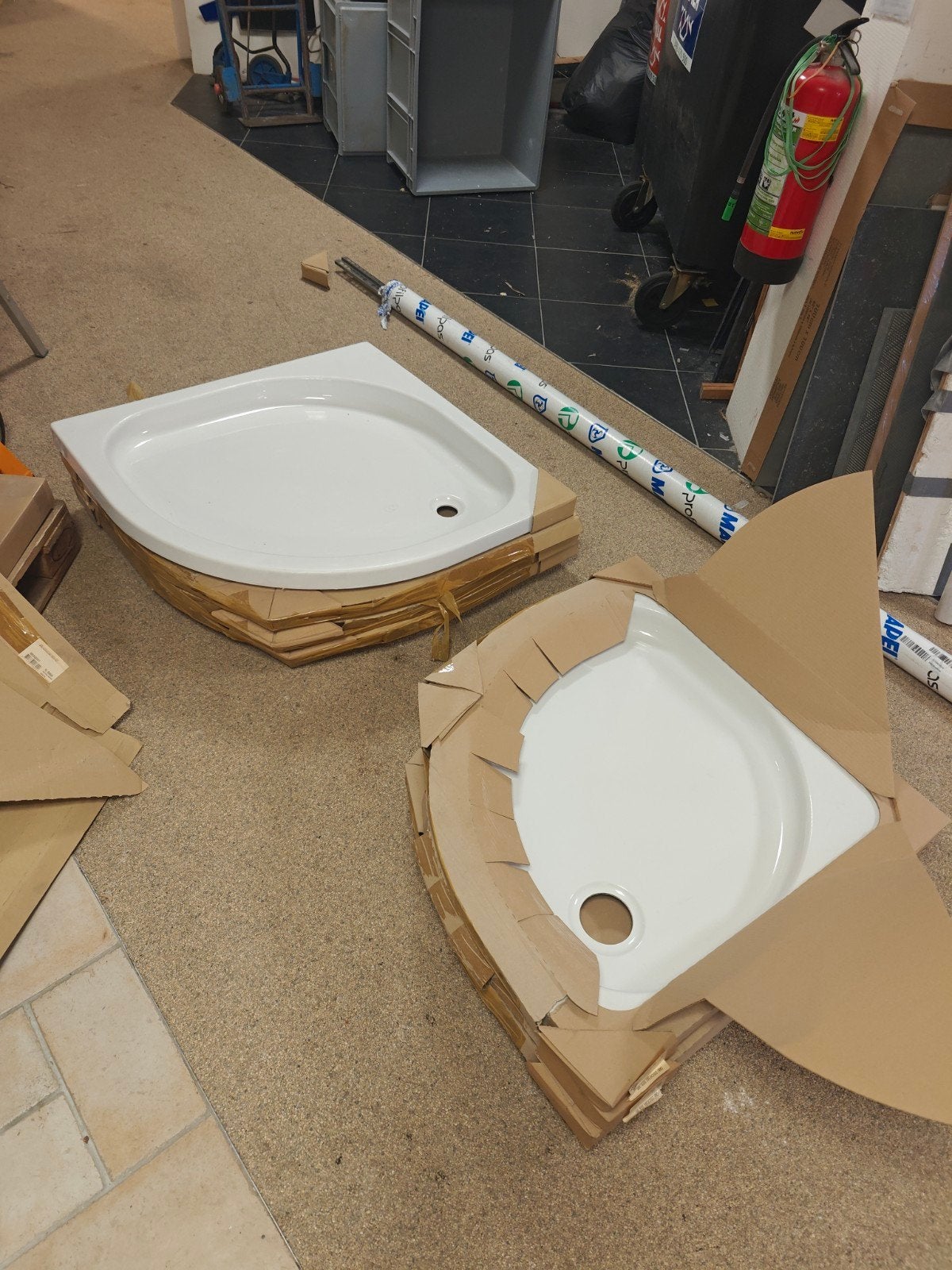 Douchebakken kwart rond wit - diverse maten, Ophalen, Nieuw, Douche