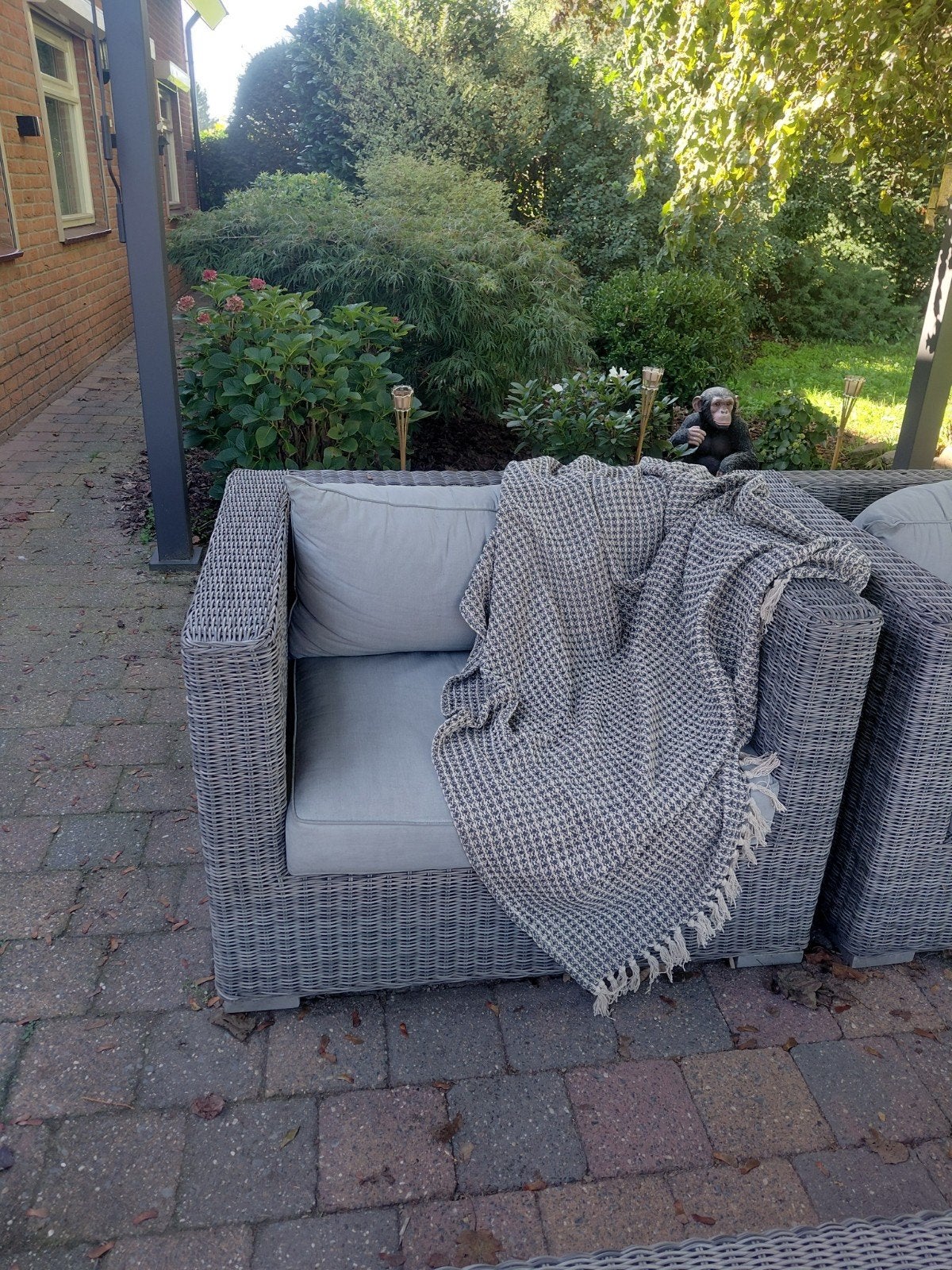 Nieuw Plaid 125x150 cm - Ongebruikt, Huis en Inrichting, Katoen, Nieuw, Plaid, Gehaakt