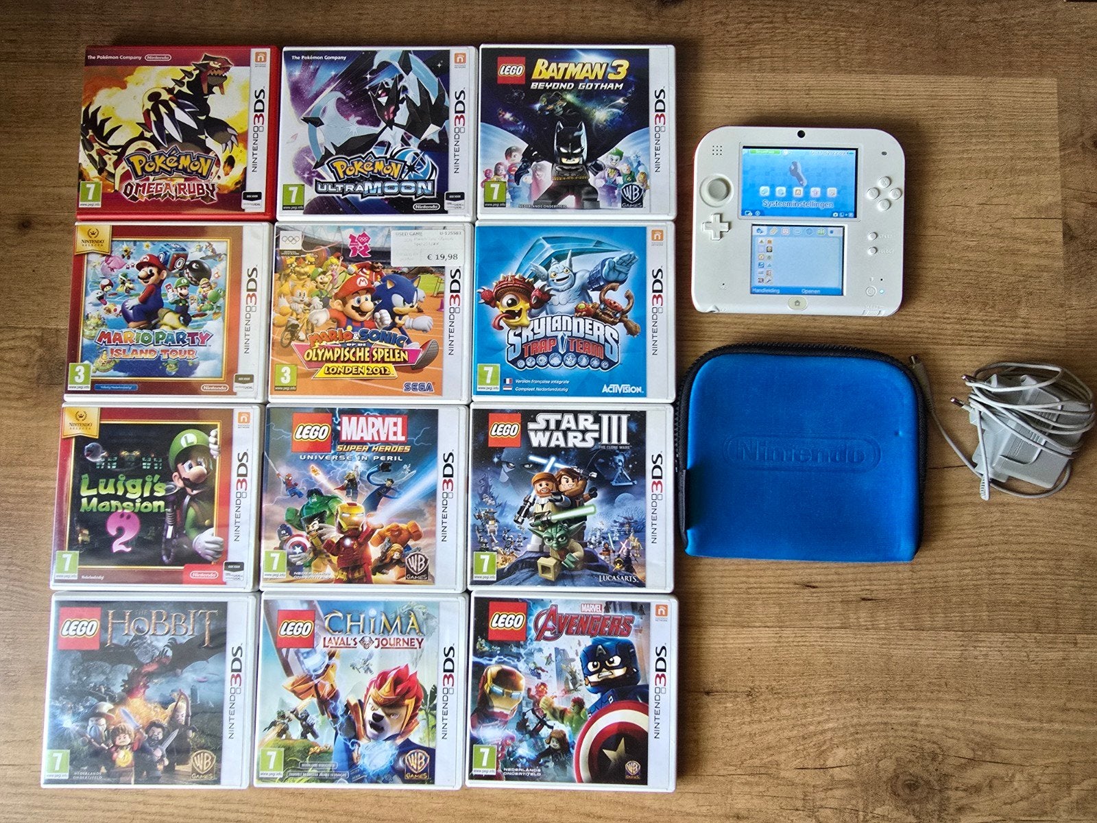Nintendo 2DS + games, Spelcomputers en Games, Spelcomputers | Nintendo 2DS en 3DS, Gebruikt, Wit, 2DS, Ophalen of Verzenden
