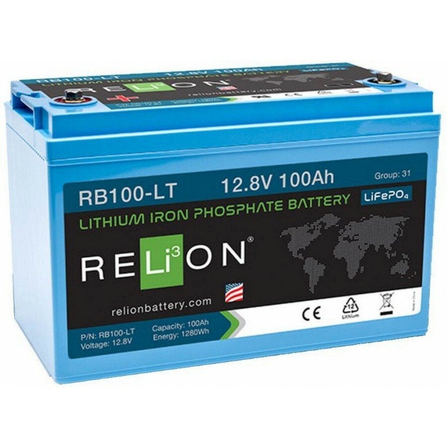 Relion RB100-LT Lifepo4 accu 12 volt 100ah accu Nieuw!, Caravans en Kamperen, Camper-accessoires, Ophalen of Verzenden, Ecobat