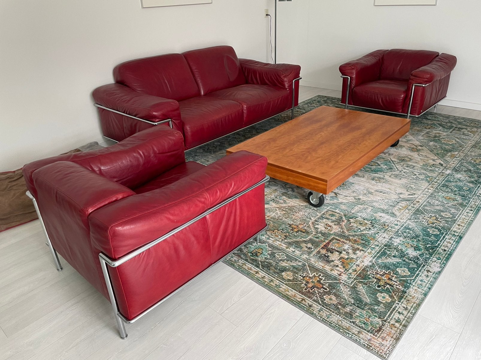 Vintage Natuzzi bankstel (Rood), Ophalen