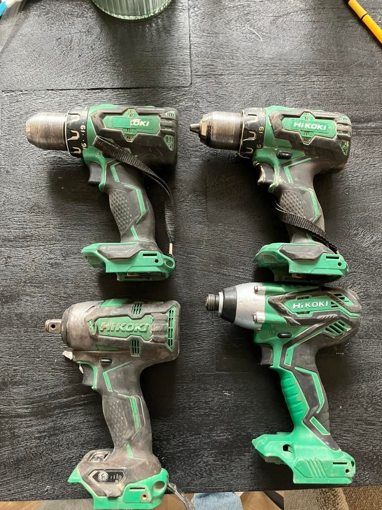 Hikoki 18v accu gereedschap zie omschrijving, Doe-het-zelf en Verbouw, Gereedschap | Boormachines, Ophalen, Gebruikt, Boormachine