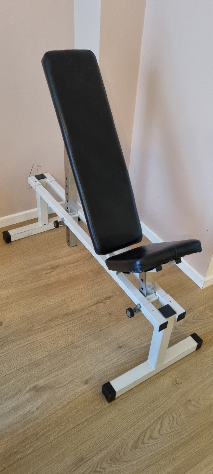 Verstelbare fitnessbank voor krachttraining, Ophalen, Gebruikt, Krachtstation, Metaal