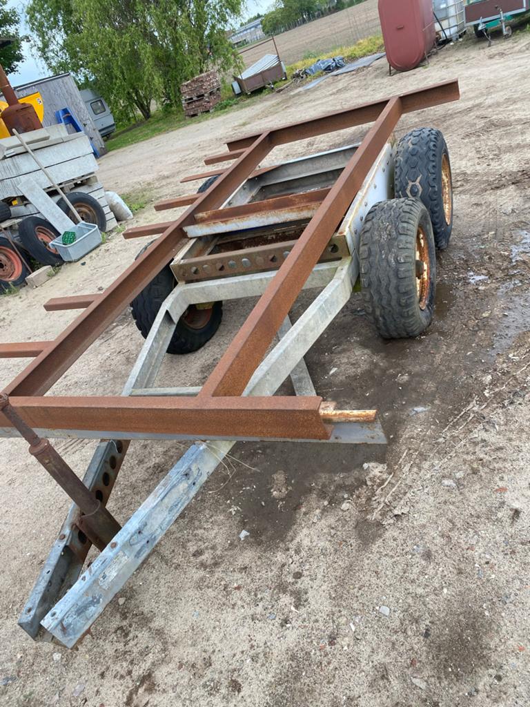 Onderstel dubbelasser aanhanger - Leuk project!, Ophalen, Gebruikt