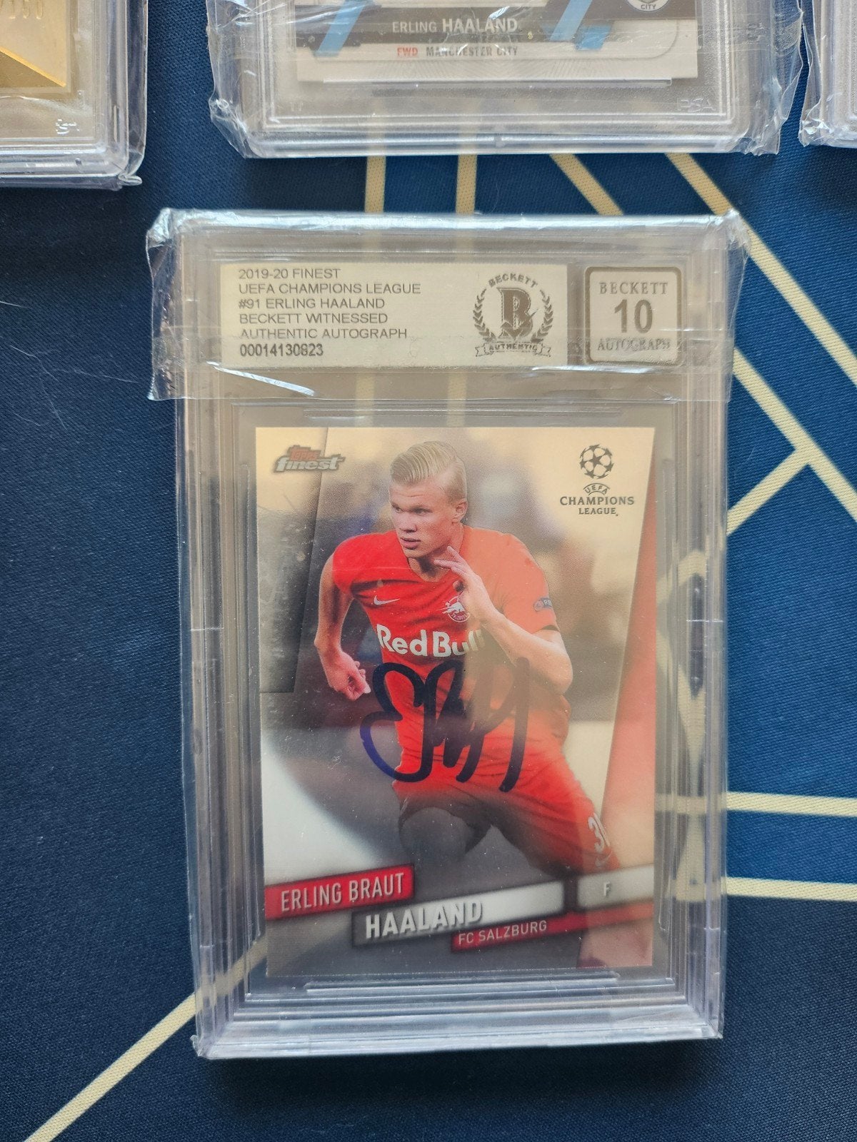 Erling Haaland Voetbal Kaart Collectie - PSA/Beckett Graded, Buitenlandse clubs, Spelerskaart, Niet van toepassing, dit zijn gegradeerde kaarten van verschillende fabrikanten.