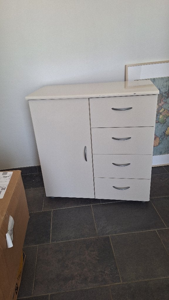 Ladenkast met 4 laden en deur, Huis en Inrichting, Kasten | Ladekasten, Ophalen, Gebruikt, 50 tot 100 cm, 3 of 4 laden