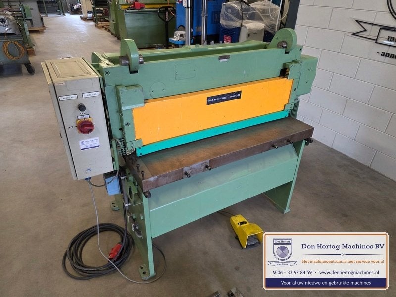DMF compactschaar stil in gebruikt 1100x4mm plaatschaar 400V, Ophalen, Gebruikt