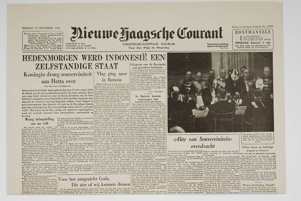 Haagsche Courant 1949 Indonesië Zelfstandig Heruitgave, 1994, Zo goed als nieuw, Verzenden, Amsterdam, Overige soorten