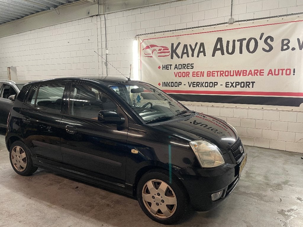 Kia Picanto 1.0 2006 Zwart, Auto's, Voorwielaandrijving, 836 kg, 4 cilinders, 400 kg