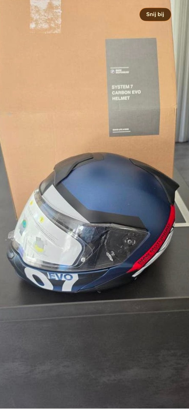 BMW System 7 Carbon Evo systeemhelm Z.G.A.N Maat M 56-57, Motoren, Kleding | Motorhelmen, Overige merken, M, Systeemhelm, Ophalen of Verzenden