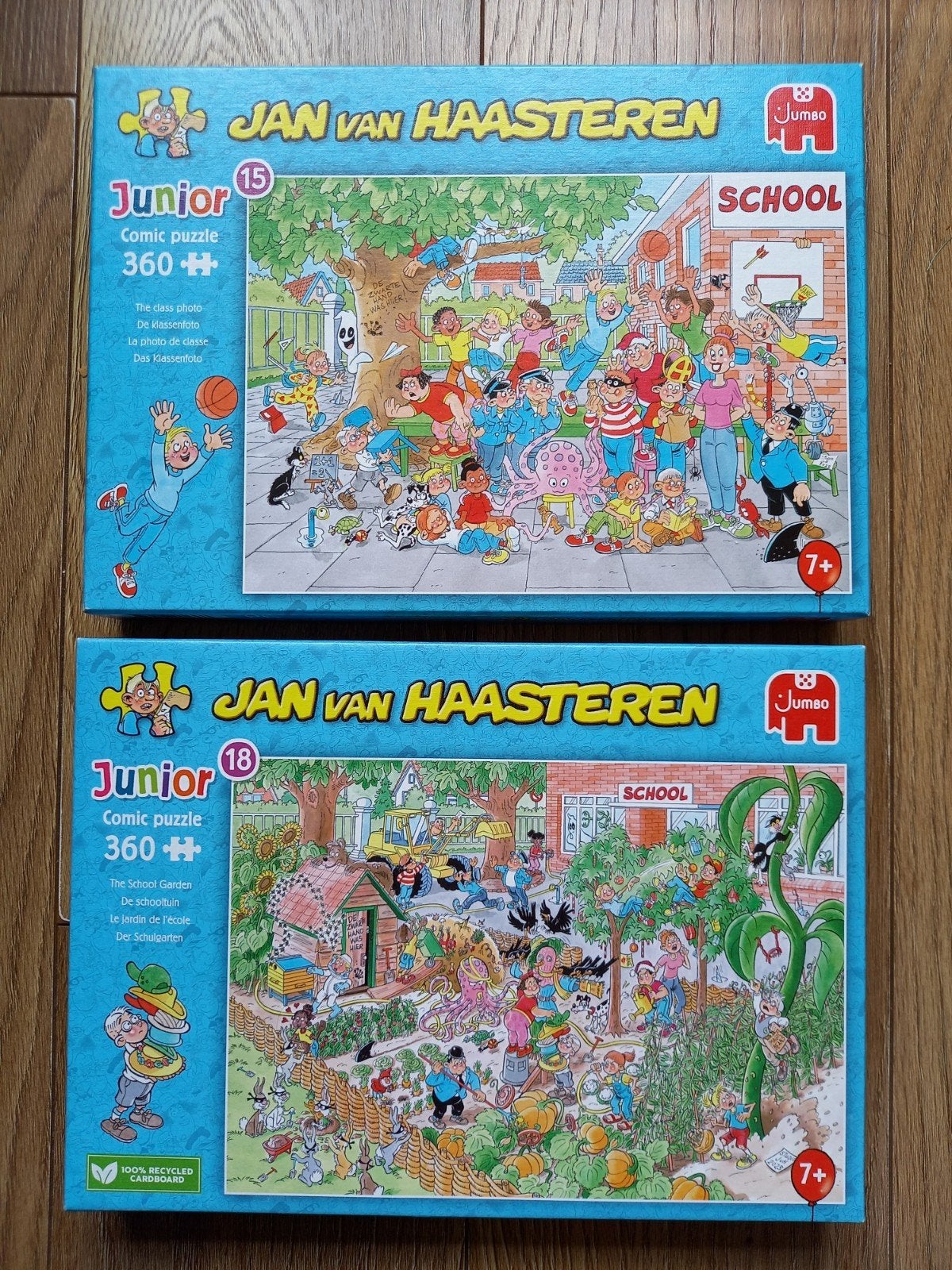 2 puzzels Jan van Haasteren junior 360 stukjes, Ophalen, Minder dan 500 stukjes, Zo goed als nieuw