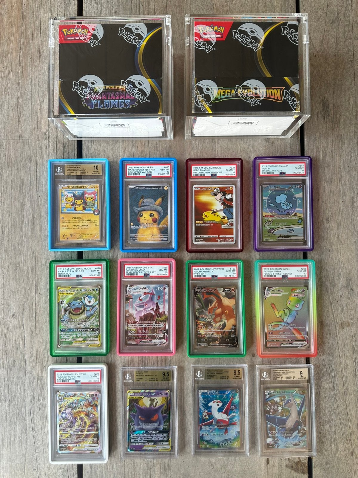 Collectie PSA Pokemonkaarten; pikachu, tag team, promo’s etc, Ophalen of Verzenden, Zo goed als nieuw, Meerdere kaarten
