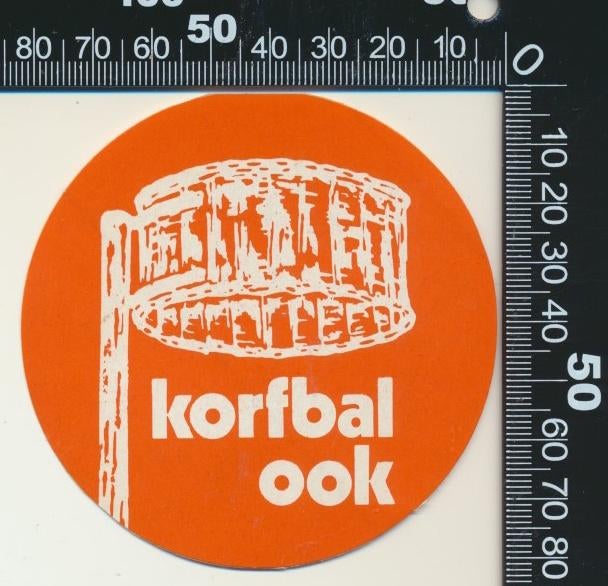 Sticker: Korfbal - Ook (2), Ophalen of Verzenden, Zo goed als nieuw, Sport