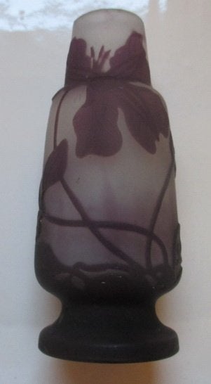 origineel art nouveau cameo glas acid etched vaasje Galle, Antiek en Kunst, Antiek | Glas en Kristal, Verzenden