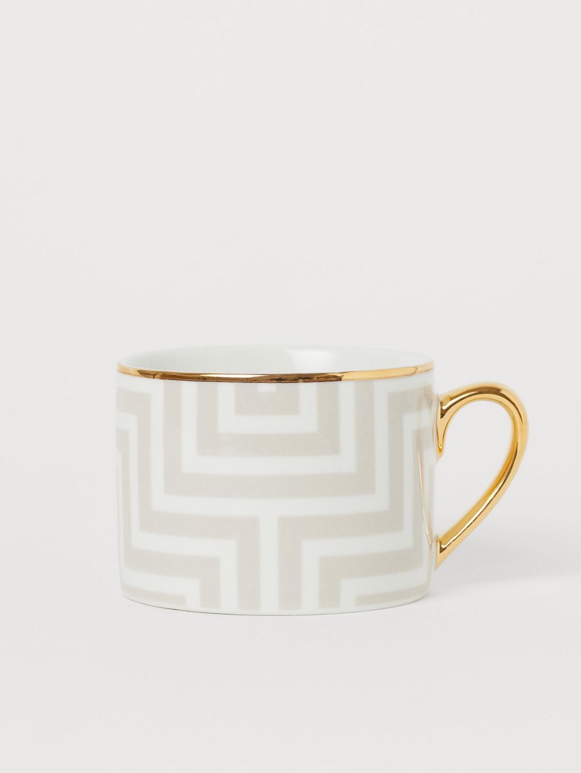 H&M home mok koffie kopjes 6 x beige goud zara home nieuw, Ophalen of Verzenden, Nieuw, Overige typen