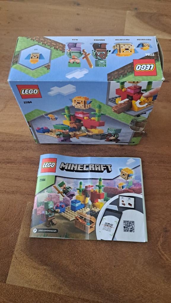 LEGO Minecraft 21164 Het Koraalrif, Ophalen of Verzenden, Zo goed als nieuw, Overige typen