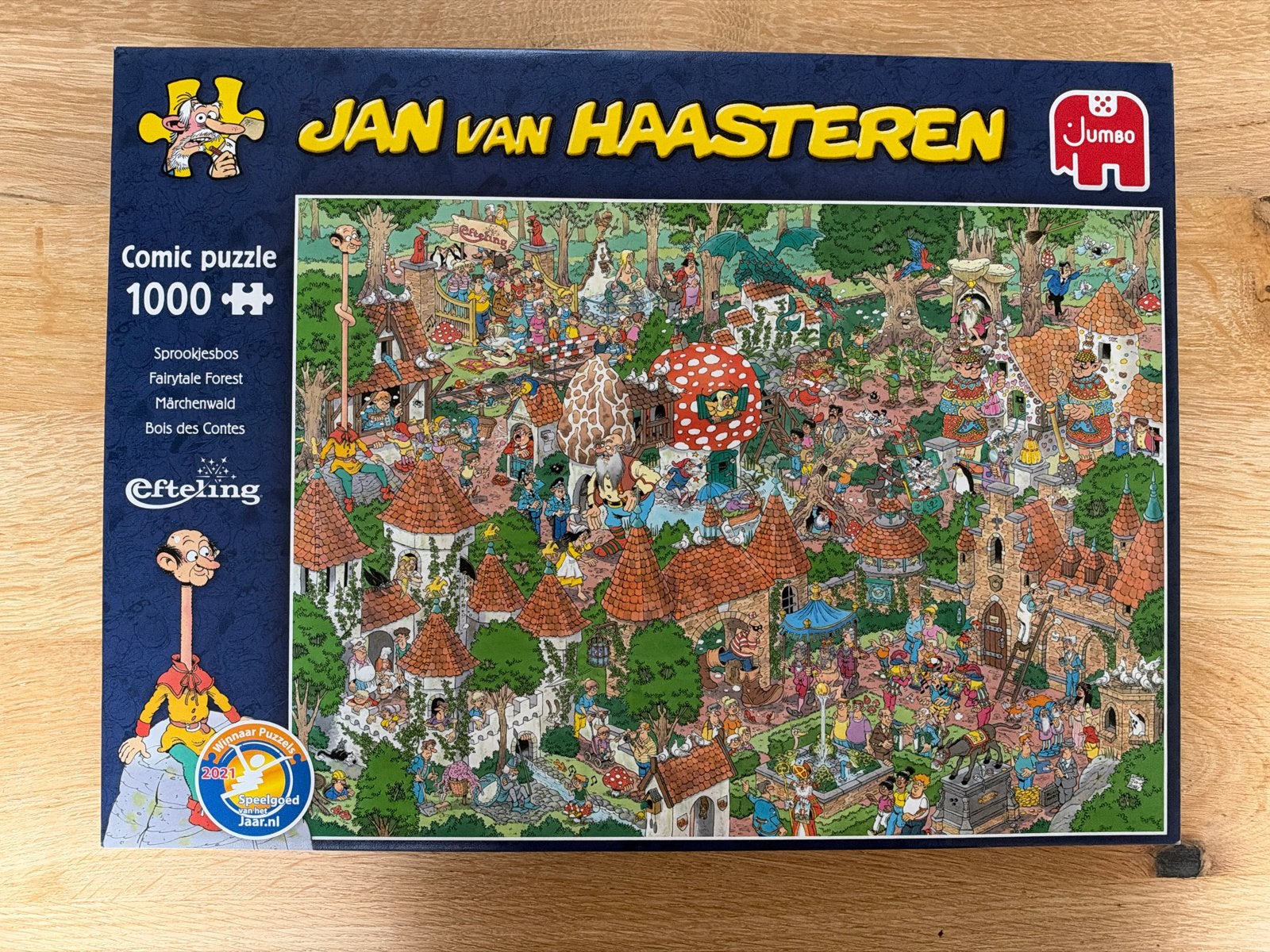 Jan van Haasteren Efteling Sprookjesbos Puzzel 1000 stukjes, Ophalen of Verzenden, 500 t/m 1500 stukjes, Zo goed als nieuw, Legpuzzel