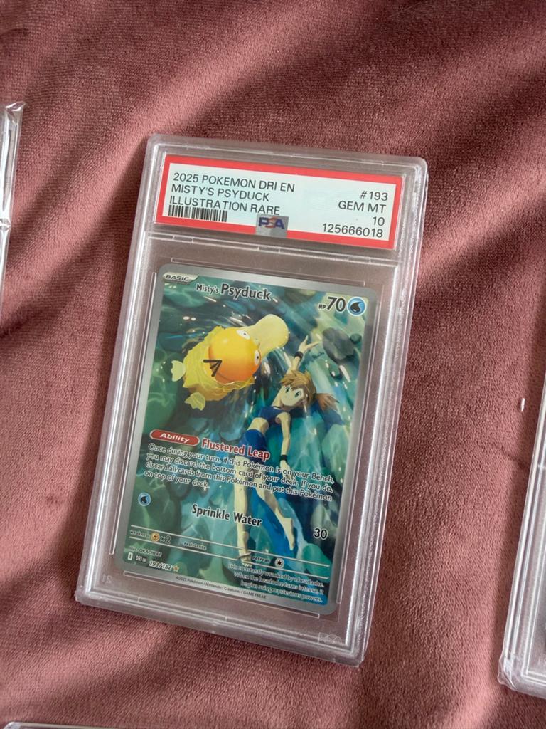 Misty's Psyduck PSA 10 GEM MT destined rivals DR, Ophalen of Verzenden, Zo goed als nieuw, Losse kaart