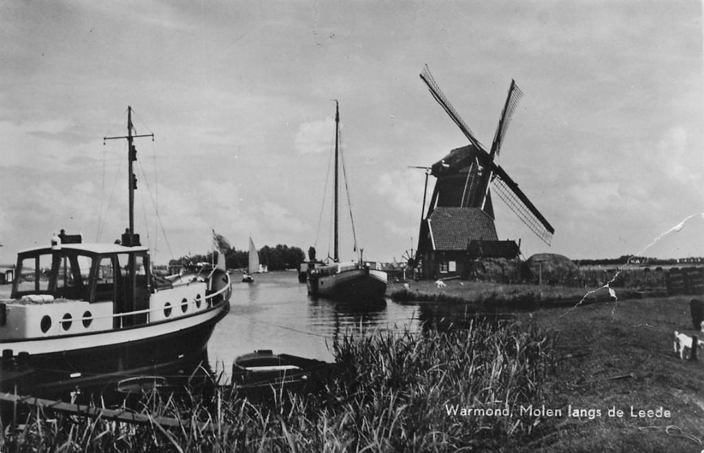 703-435-031 Warmond Molen Langs De Leede, Verzamelen, Ophalen of Verzenden, Voor 1920, Zuid-Holland