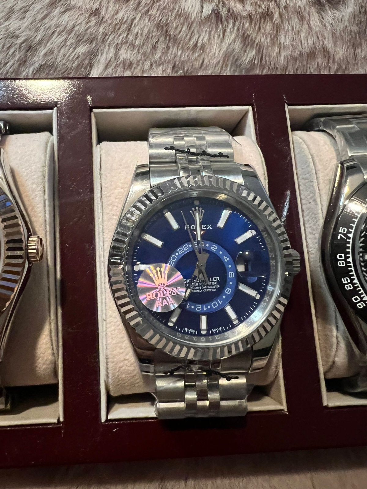 Rolexxhorloge, Ophalen of Verzenden, Zo goed als nieuw, Zwart, Android