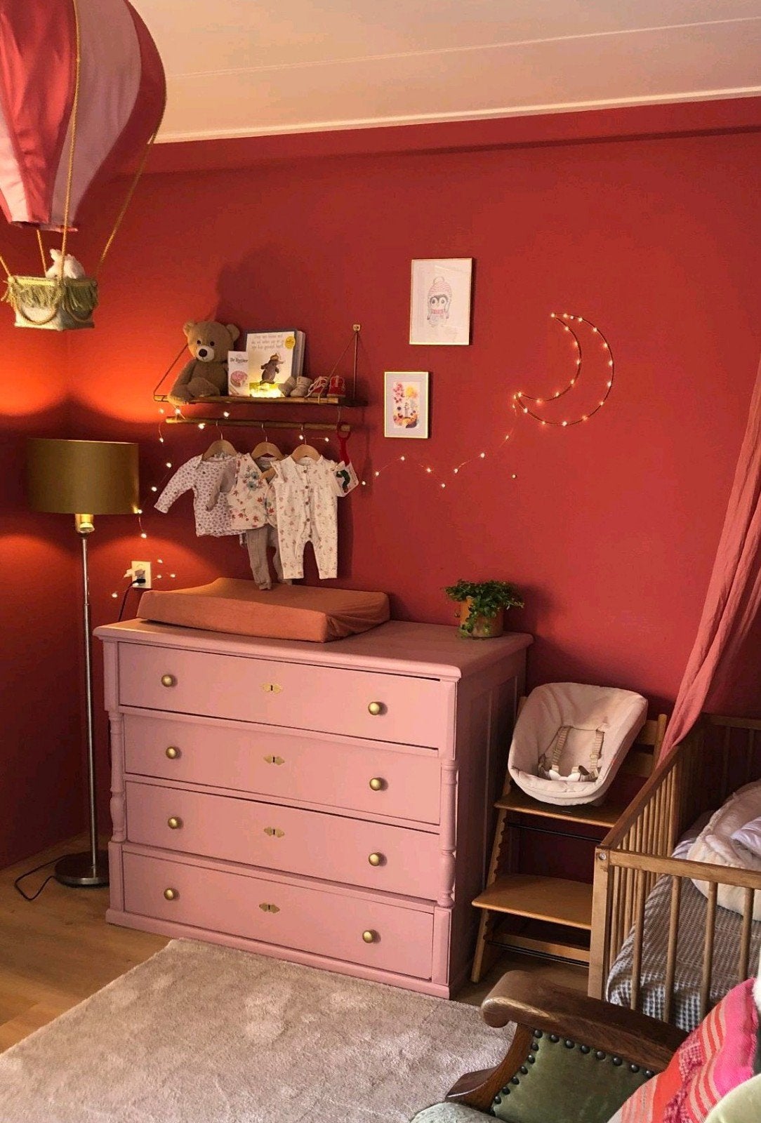 Droom van een commode in topstaat! Oud roze met goud., Ophalen, 50 tot 70 cm, 100 cm of meer, Zo goed als nieuw