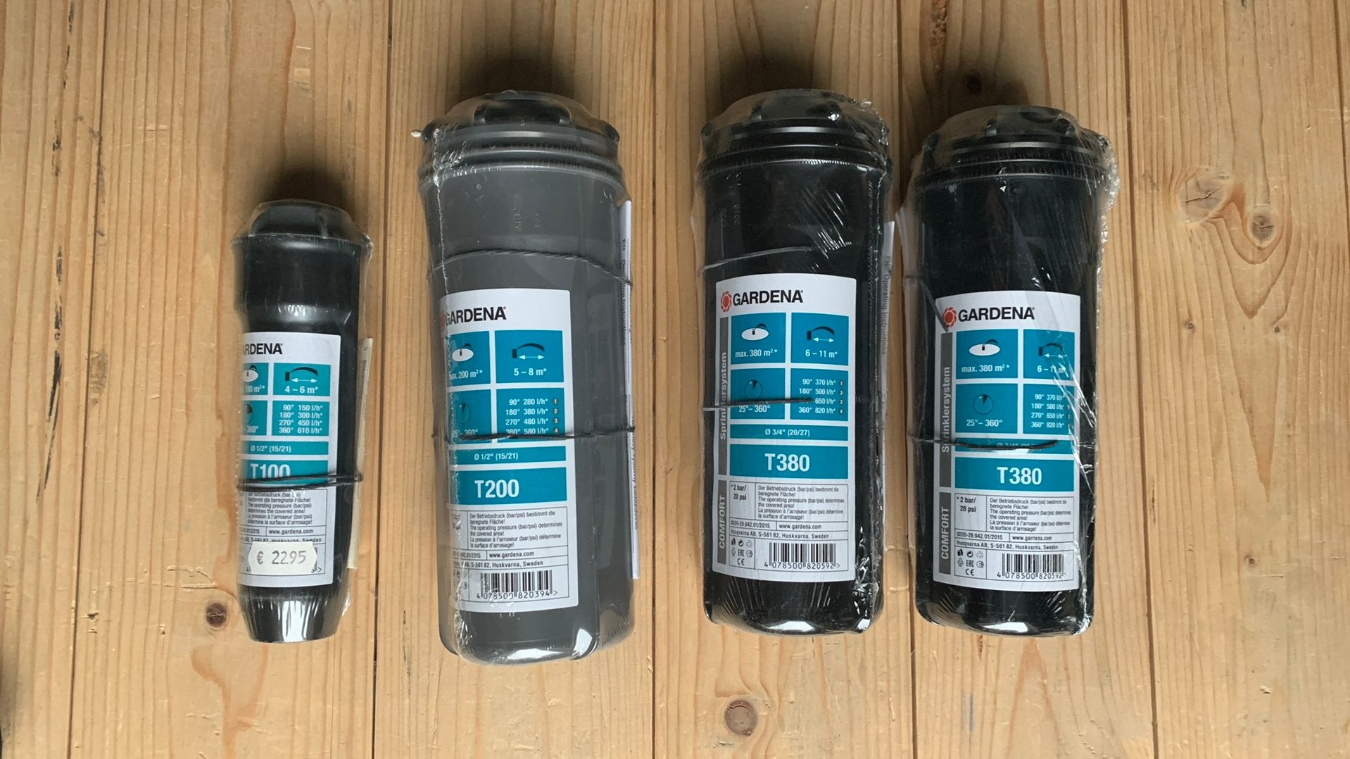 Combideal: 4x GARDENA turbinesproeier T100 T200 T380 – Nieuw, Tuin en Terras, Nieuw, Ophalen of Verzenden, X, X