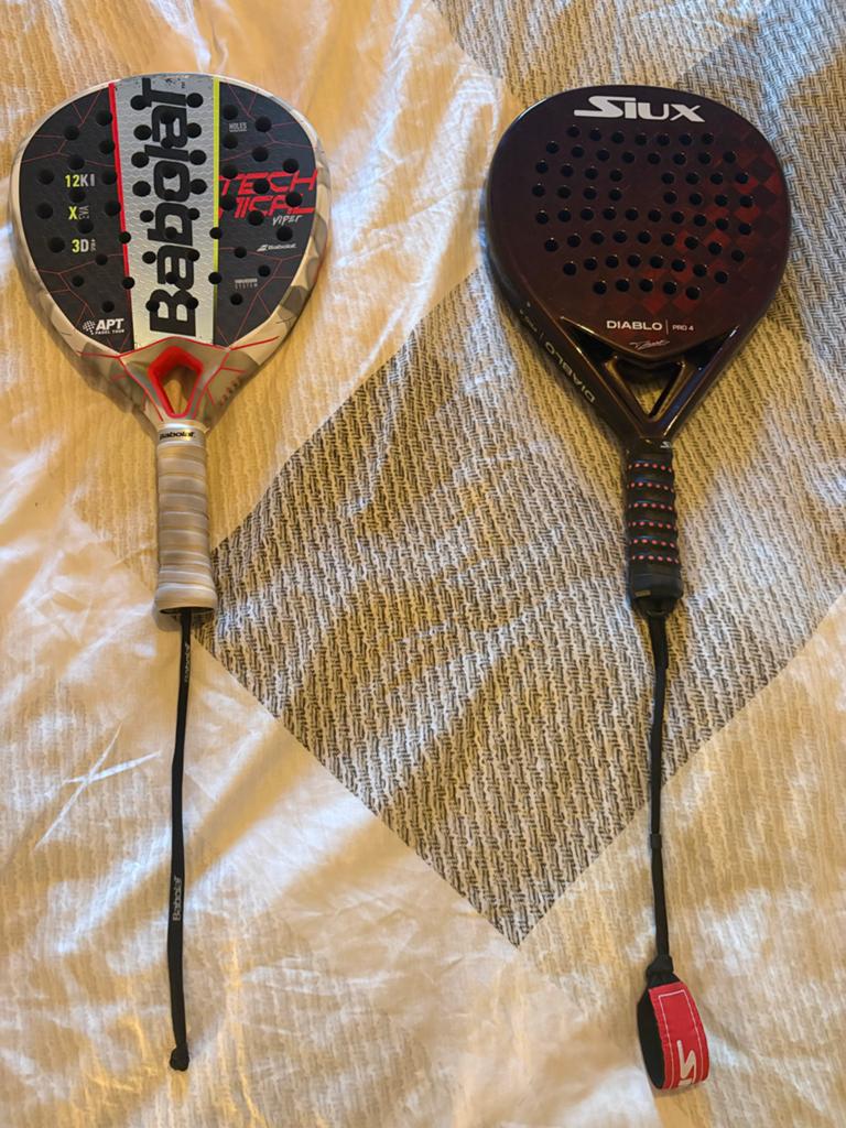 Siux diablo pro 4, 1 keer gebruikt, babolat technical viper, Sport en Fitness, Padel, Ophalen of Verzenden, Gebruikt, Padelracket