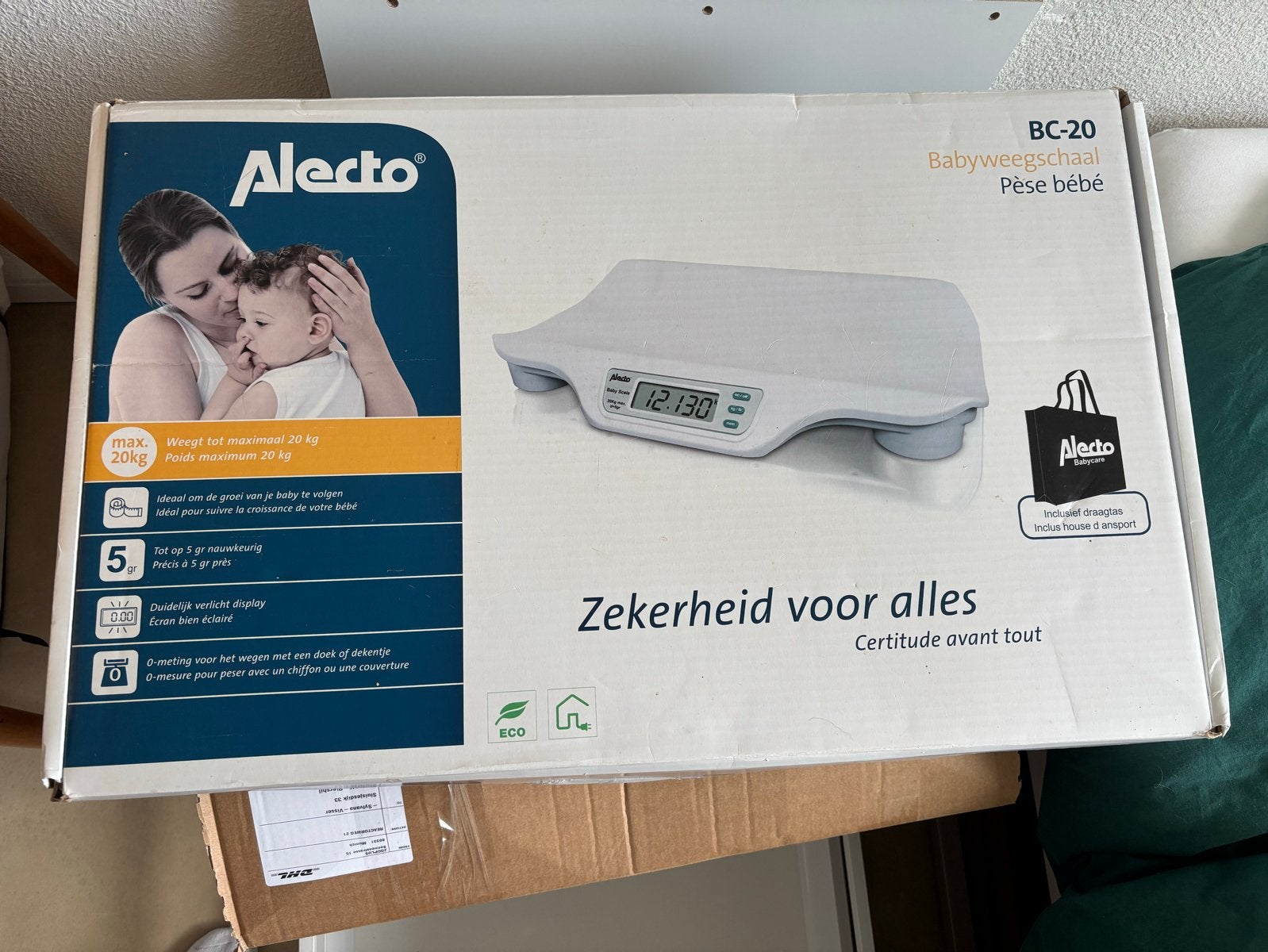 Alecto BC-20 Babyweegschaal, Ophalen of Verzenden, Gebruikt