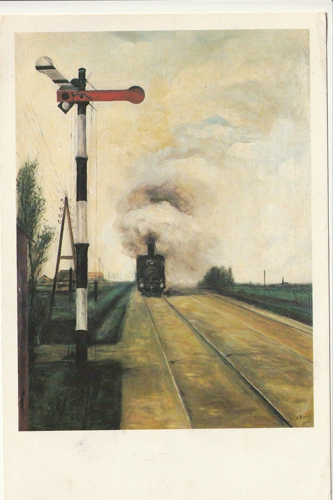 DE SEINPAAL AANKOMENDE STOOMLOCOMITIEF P. v.d. BAAN 1914, Ophalen of Verzenden, Voor 1920, Gelopen, Utrecht
