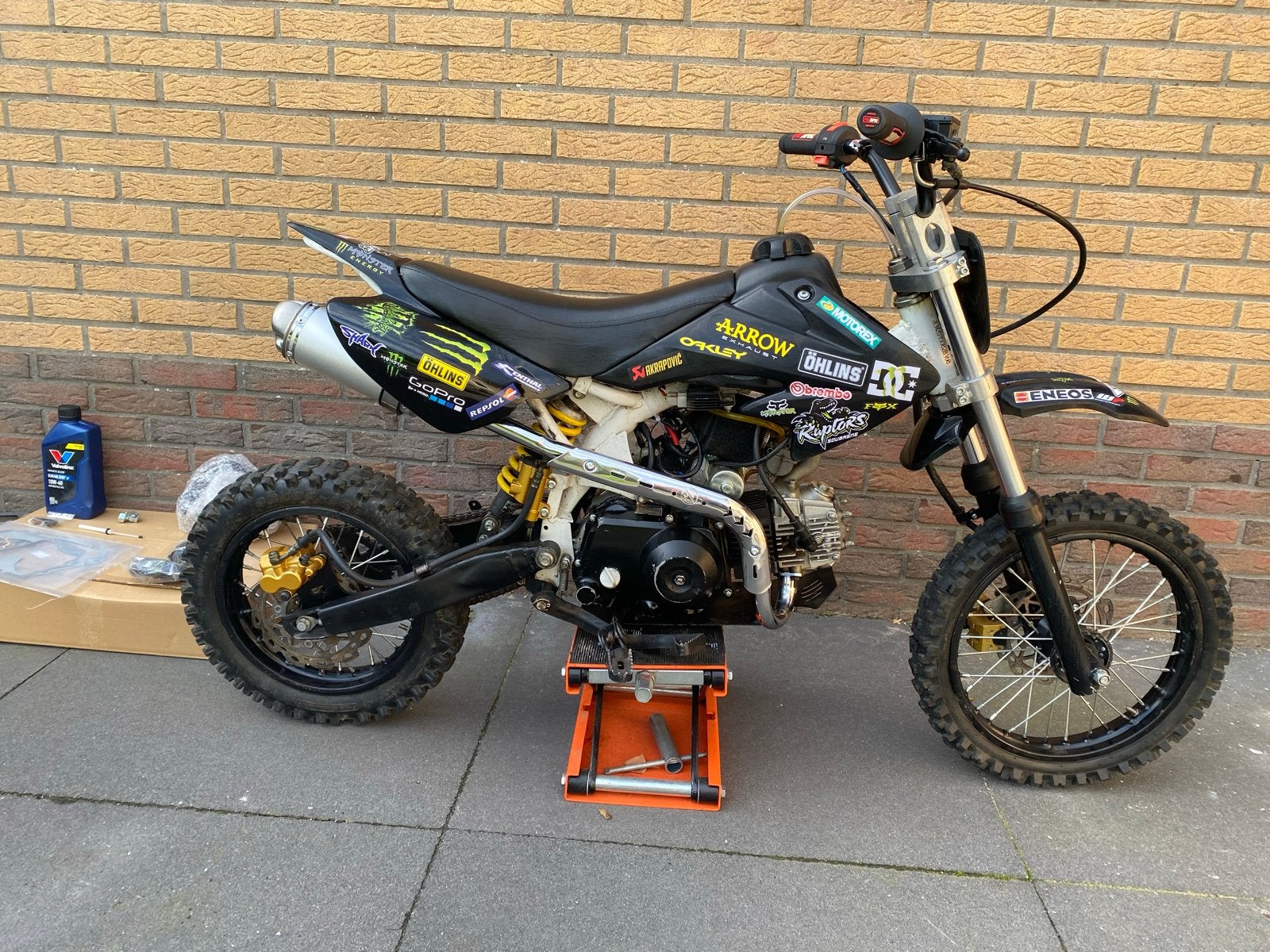 Pitbike 125cc, Ophalen of Verzenden, Gebruikt, Schijfrem, Pitbike