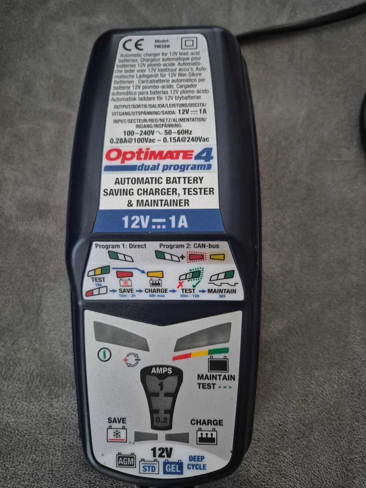 Optimate 4 Dual Program Acculader, R1250 GSA, Ophalen, Gebruikt, Universele onderdelen