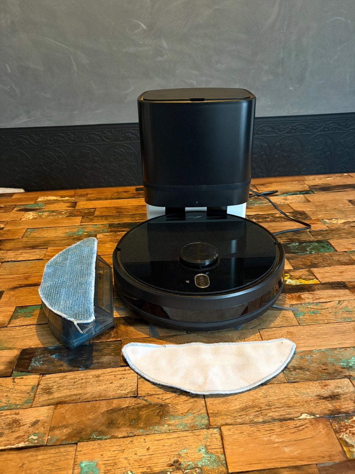 Zoef Robotstofzuiger + dweilfuncie + leegstation + garantie, Witgoed en Apparatuur, Ophalen of Verzenden, Zo goed als nieuw, Robotstofzuiger