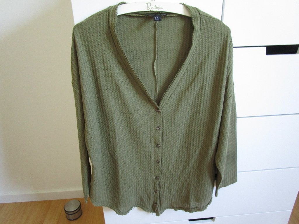 Forever 21 - legergroen wafel vestje maat M, Maat 38/40 (M), Ophalen of Verzenden, Zo goed als nieuw, Forever 21
