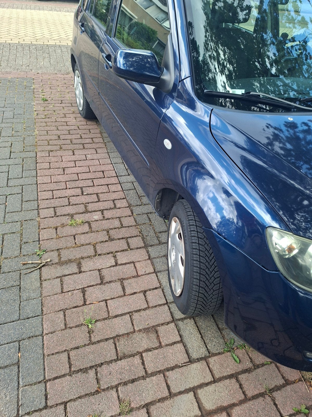 Mazda 2 1.4 16V 2003 Blauw, Auto's, Voorwielaandrijving, 1025 kg, 15 km/l, 40 €/maand