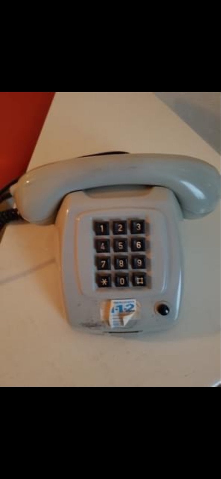 Vintage druktoetstelefoon - Grijs, Ophalen of Verzenden, Gebruikt