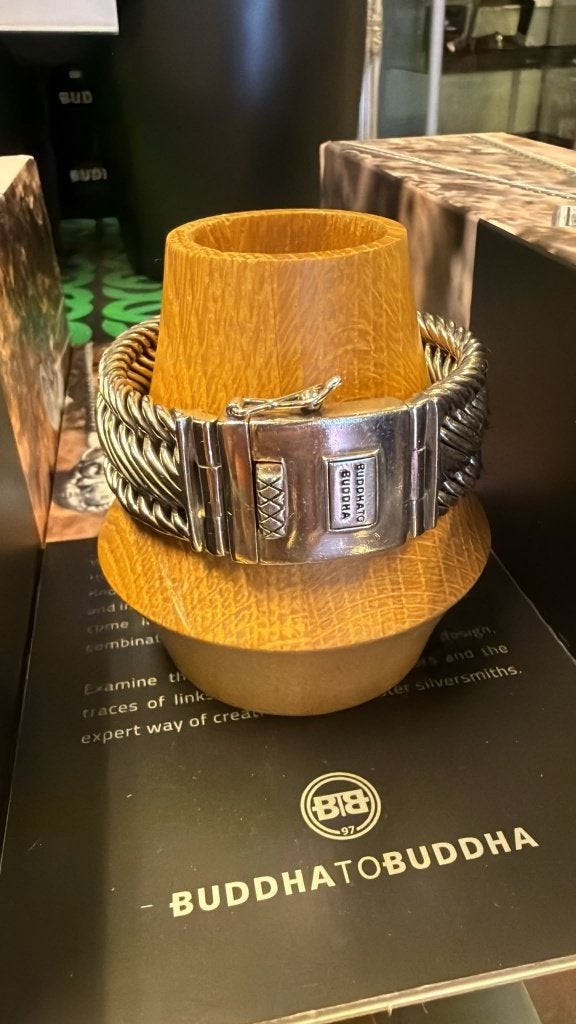 BUDDHA TO BUDDHA ARMBAND TYPE 155 F EDWIN 21 CM € 799,95, Ophalen of Verzenden, Zo goed als nieuw, Zilver, Zilver