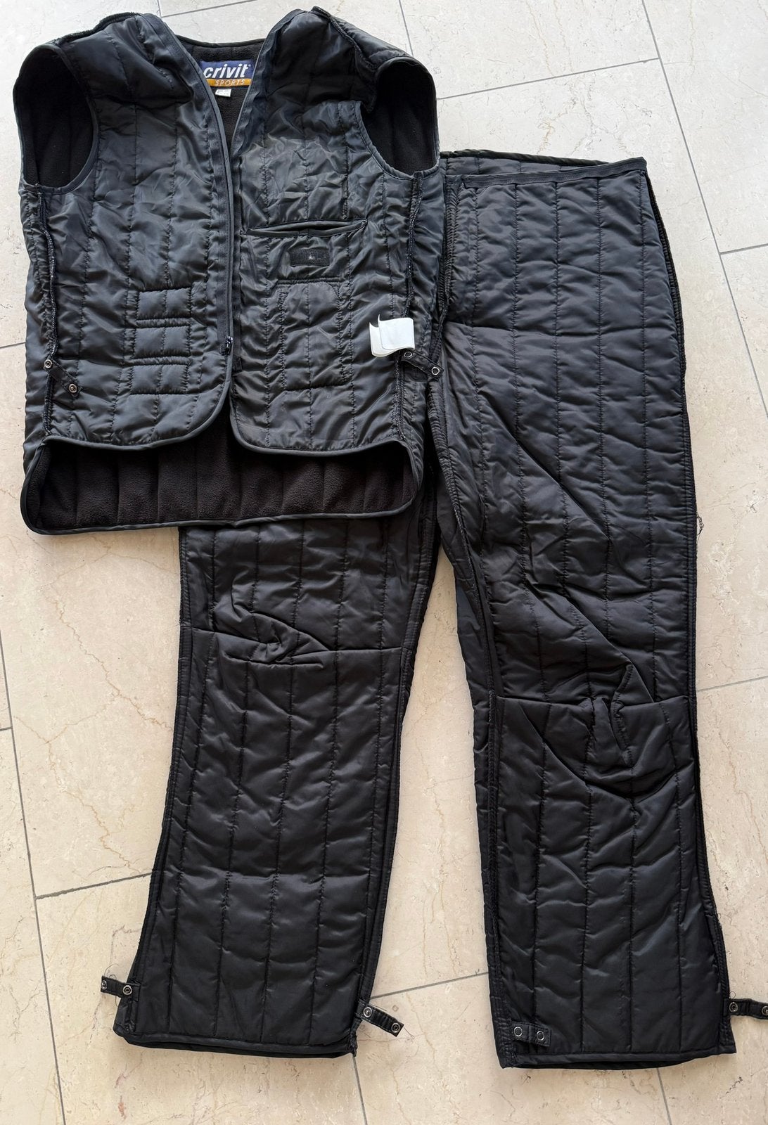Crivit Sports set gewatteerde broek en bijpassend vest M, Motoren, Ophalen of Verzenden, Tweedehands, Heren, Broek | textiel
