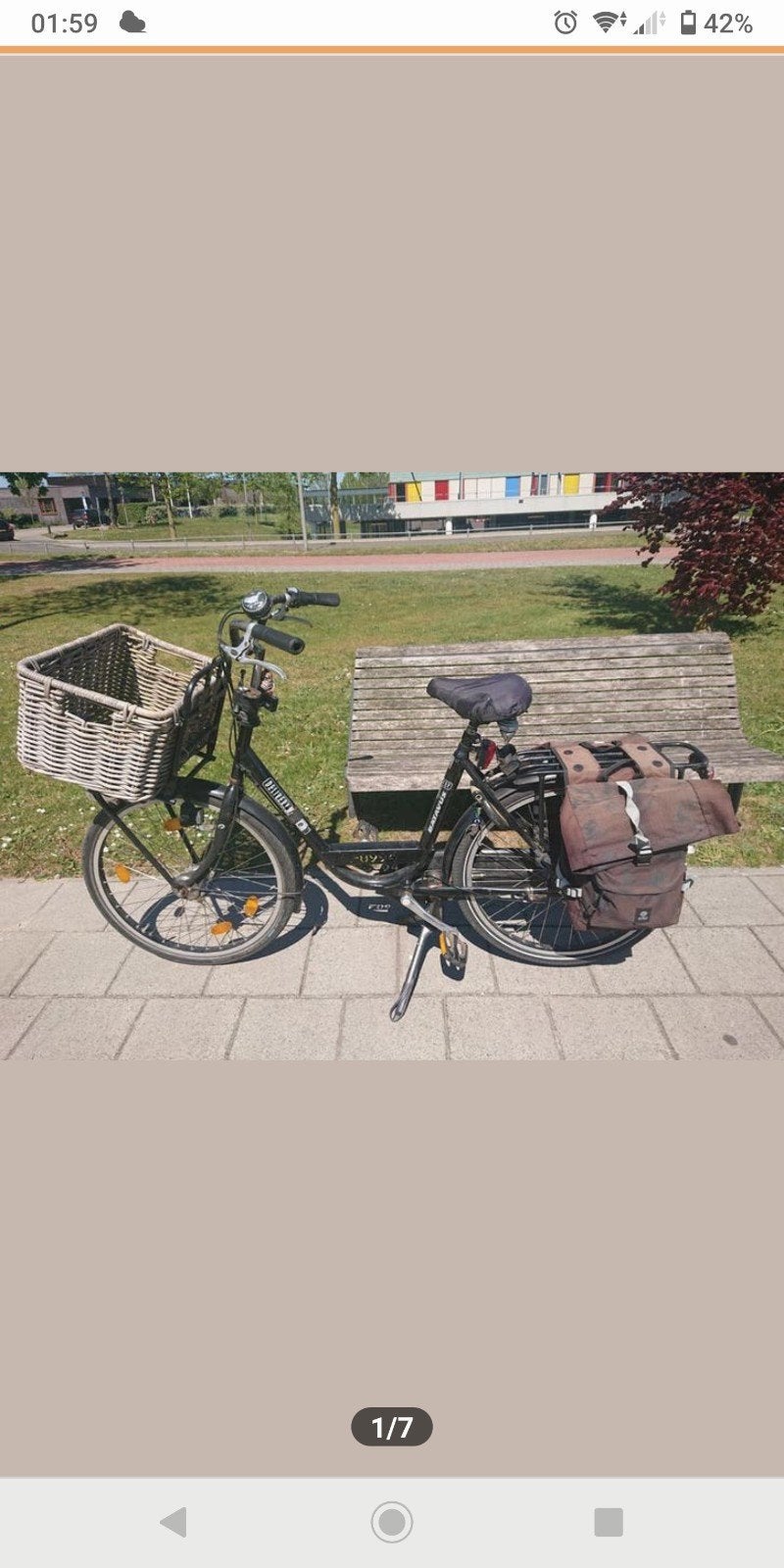 Batavus delivery heren fiets, Fietsen en Brommers, Fietsen | Dames | Damesfietsen, Overige merken, Gebruikt, Velgrem, Versnellingen