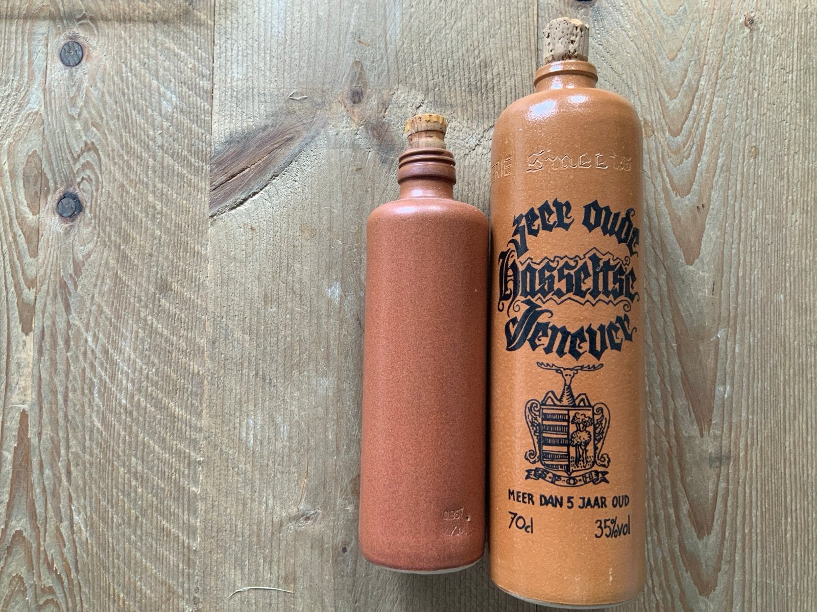 Oude Hasseltse Jenever kruik en kleine fles, Ophalen