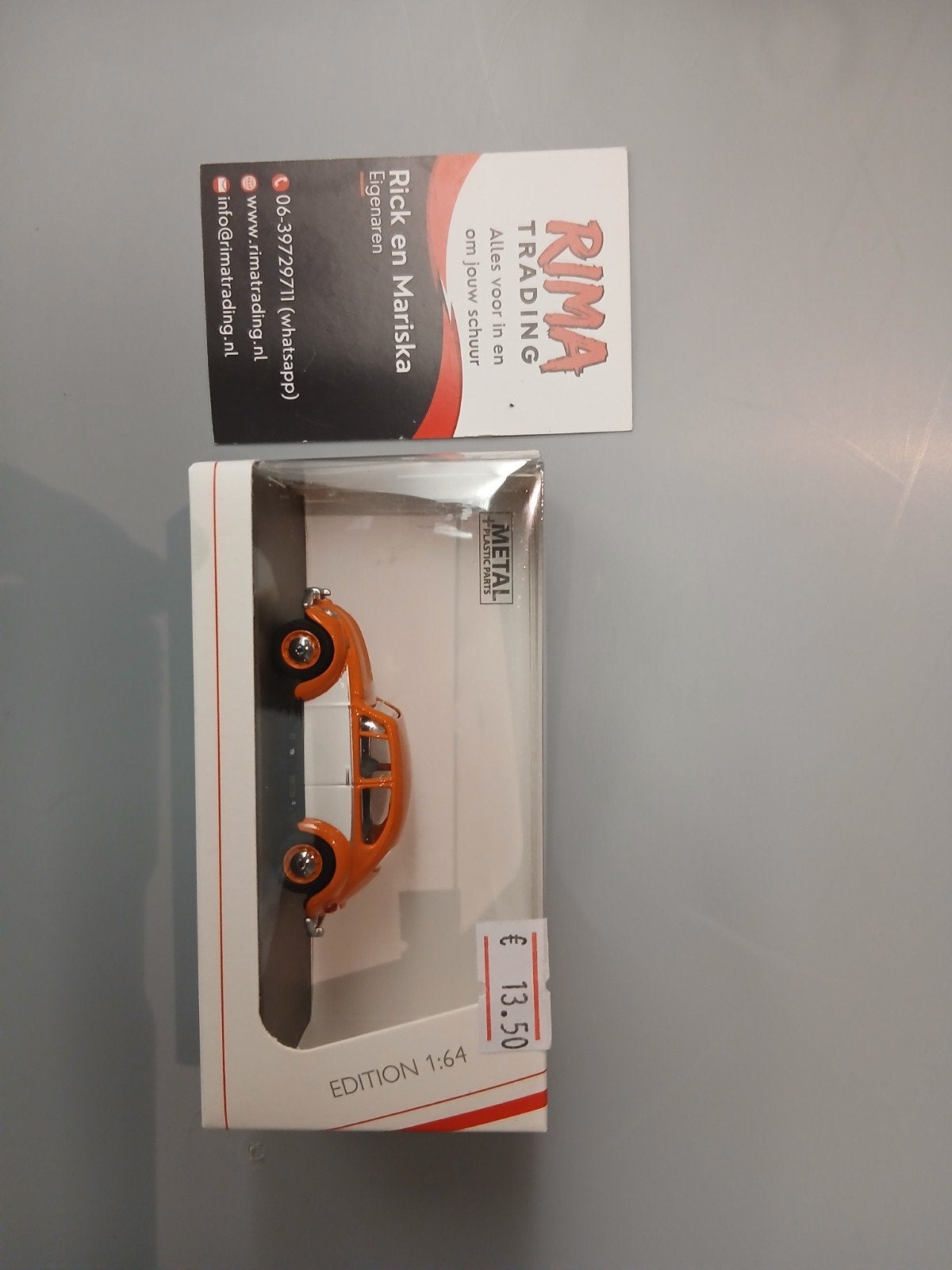 niuewe schuco Modelauto 1:64 Oranje Kever volkswagen, Ophalen of Verzenden, Nieuw, Auto