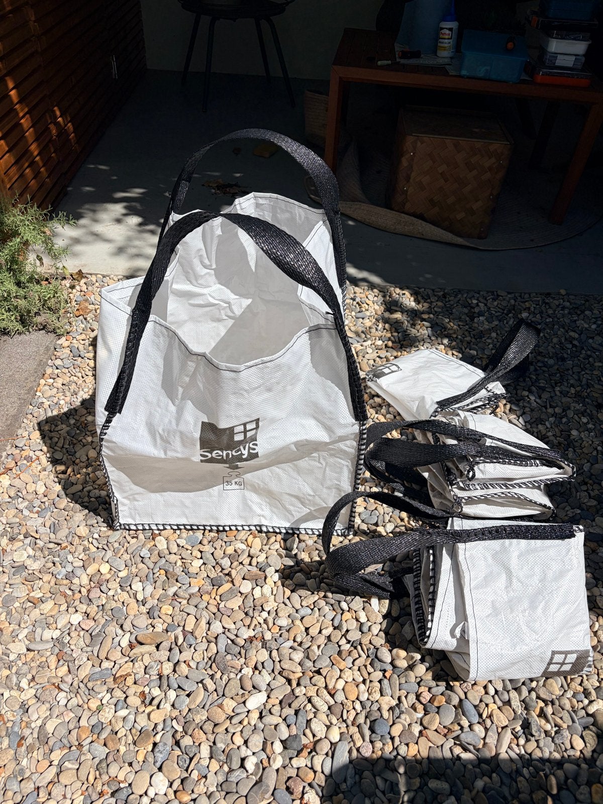 Sencys mini big bag 80L - 4x Stevige Bouwafval zakken, Doe-het-zelf en Verbouw, Ophalen of Verzenden, Gebruikt