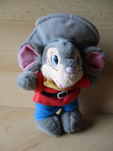 Een avontuur met een staartje Fievel pluche  23cm 1993, Ophalen of Verzenden, Zo goed als nieuw, Overige typen