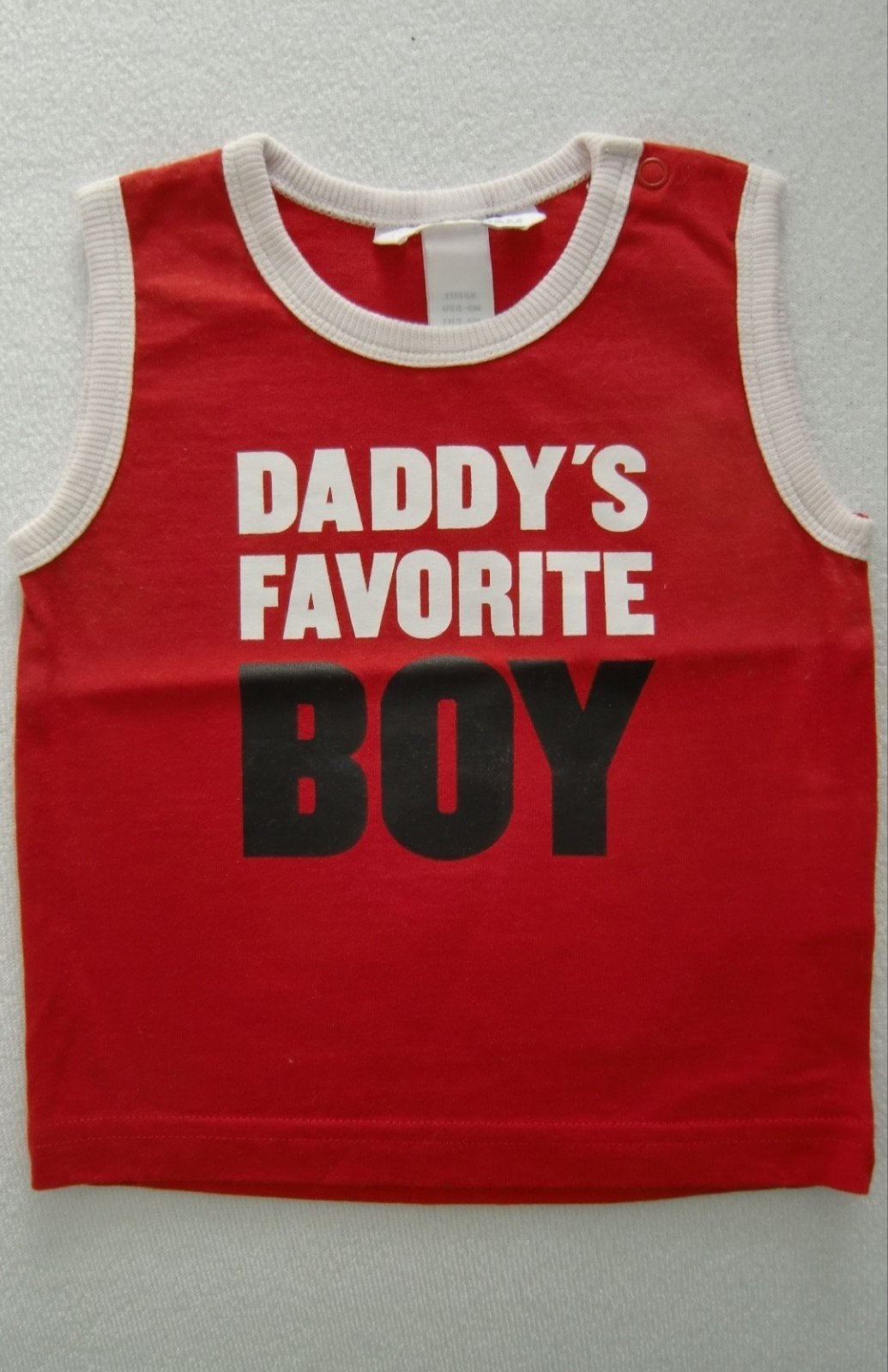 Shirt 'daddy's favorite boy' van H&M, mt. 68, Kinderen en Baby's, Babykleding | Maat 68, H&M, Ophalen of Verzenden, Zo goed als nieuw