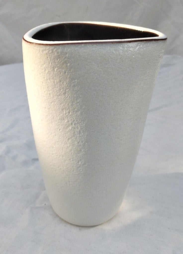 Elegante driehoekige vaas Ravelli licht cremekleurig, Ophalen of Verzenden