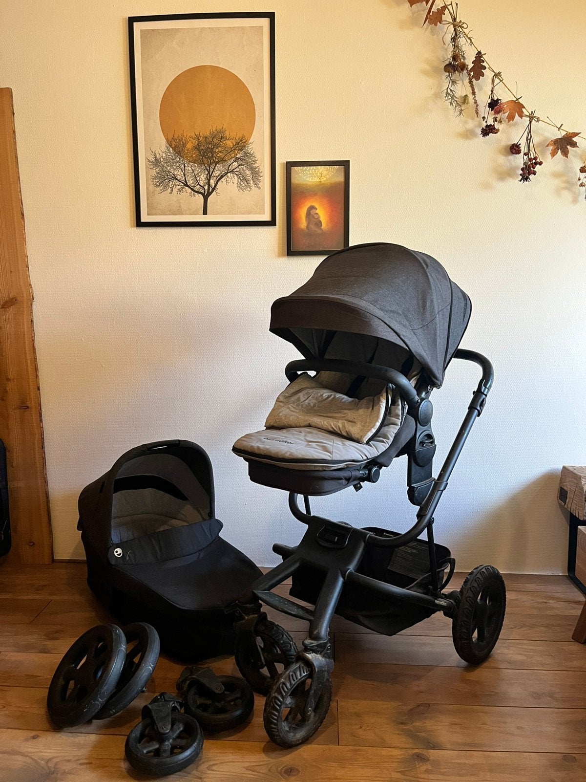 Easywalker Harvey 2 kinderwagen, incl all terrain banden, Gebruikt, Verstelbare duwstang, Ophalen, Kinderwagen
