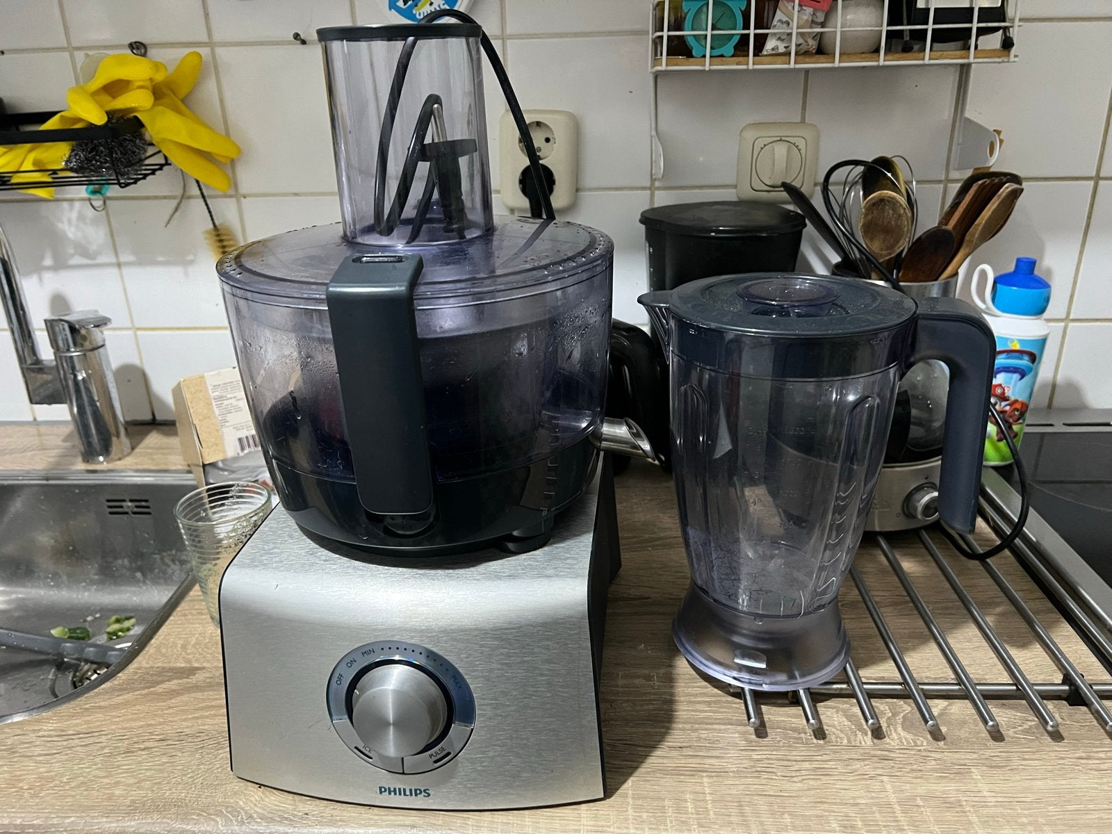 Philips HR7775 Keukenmachine - Krachtig en Veelzijdig, 2 tot 3 liter, Ophalen of Verzenden, Gebruikt, 3 snelheden of meer